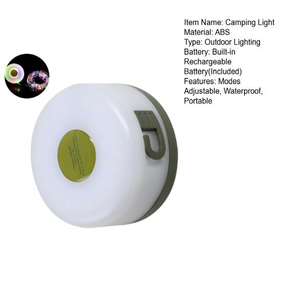 Выдвижной уличный фонарь для кемпинга, водонепроницаемый, сказочный светильник, перезаряжаемый через USB, регулируемый, складной, светодиодный светильник для сада, патио, двора, палатки, украшения