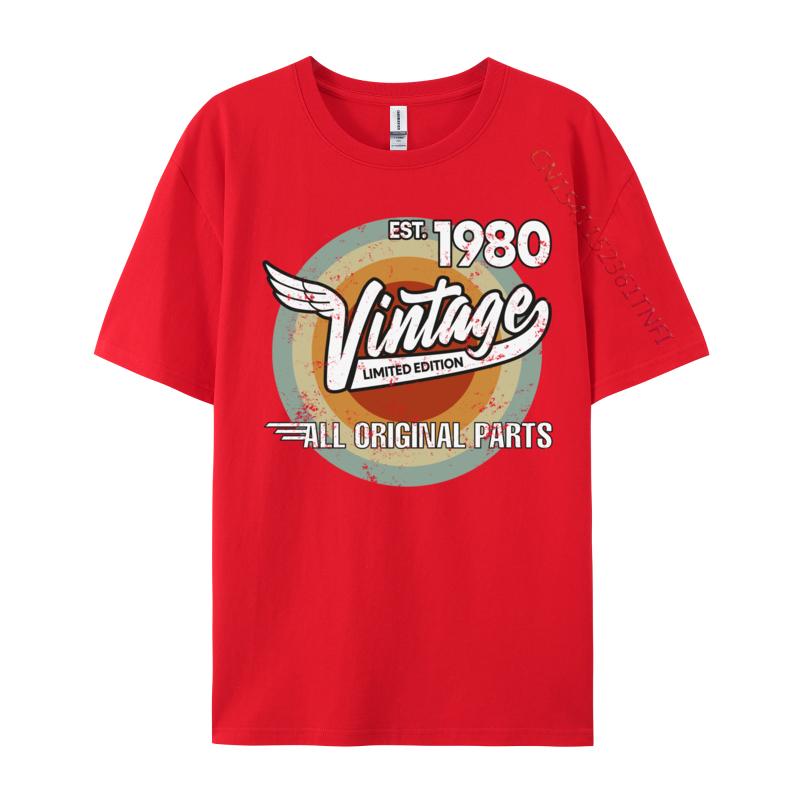 Unisex Clothing 1980 Born Made In 1980 Vintage Biker Birthday Gifts For Unisex Printed Tshirt Classic T Shirt Leisure Tshirt