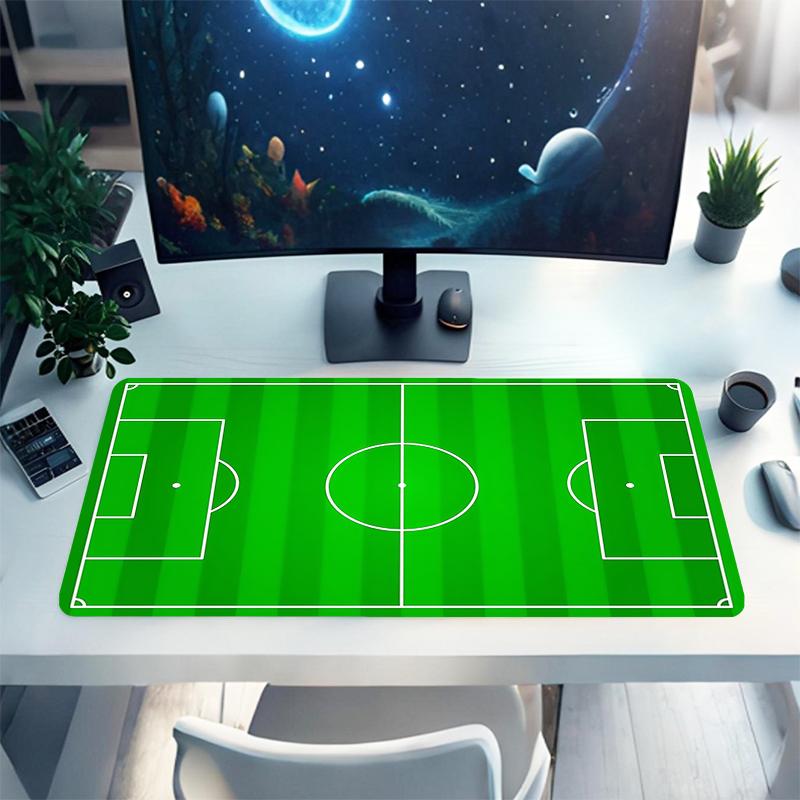 1Pc Soccer Field Layout Gaming Mouse Pad Keyboard Desk Mat Non-slip Rubber Lock Edge Waterproof Computer Mousepad for Office Home Decor Y1583