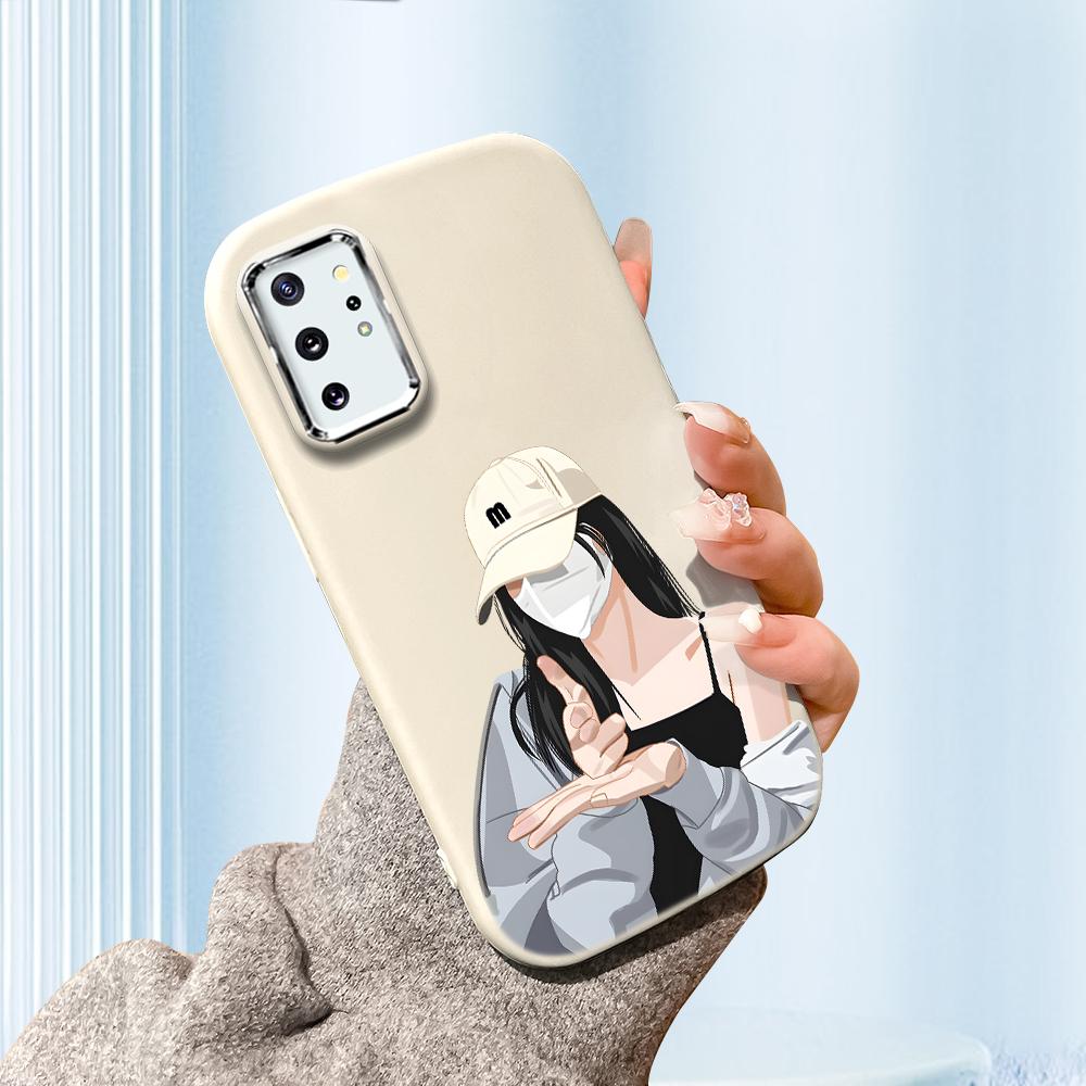 Solid Color Silver Edge Lens Fatty Casing Soft TPU Liquid Silicone Cover Shockproof Phone Case for Xiaomi Redmi Samsung