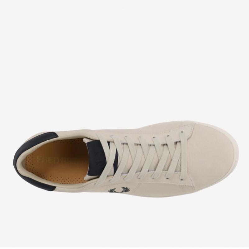 Fred Perry Мужские кроссовки из слоновой кости, кожаные, Sfpm2438315 X64