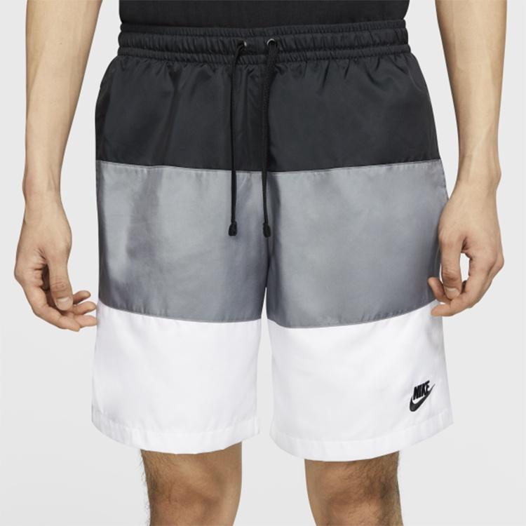 Nike Sportswear City Edition Multicolor Woven Breathable Casual Shorts Black White Gray Men's CJ4488-010
