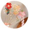 Ancient Style Peach Blossom Hairpin Classic Chinese Headwear Sweet Pendant Hair Stick  Women