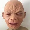 Halloween Costumes Party Props Crying Face Mask Crying Baby Mask Latex Mask Full Head for Adults