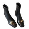 Leather Women Ankle Boots Square Toe Designer Buckle Mid Heels Shoes 2025 Trend Winter Fashion Chunky Pumps Goth Botas De Mujer