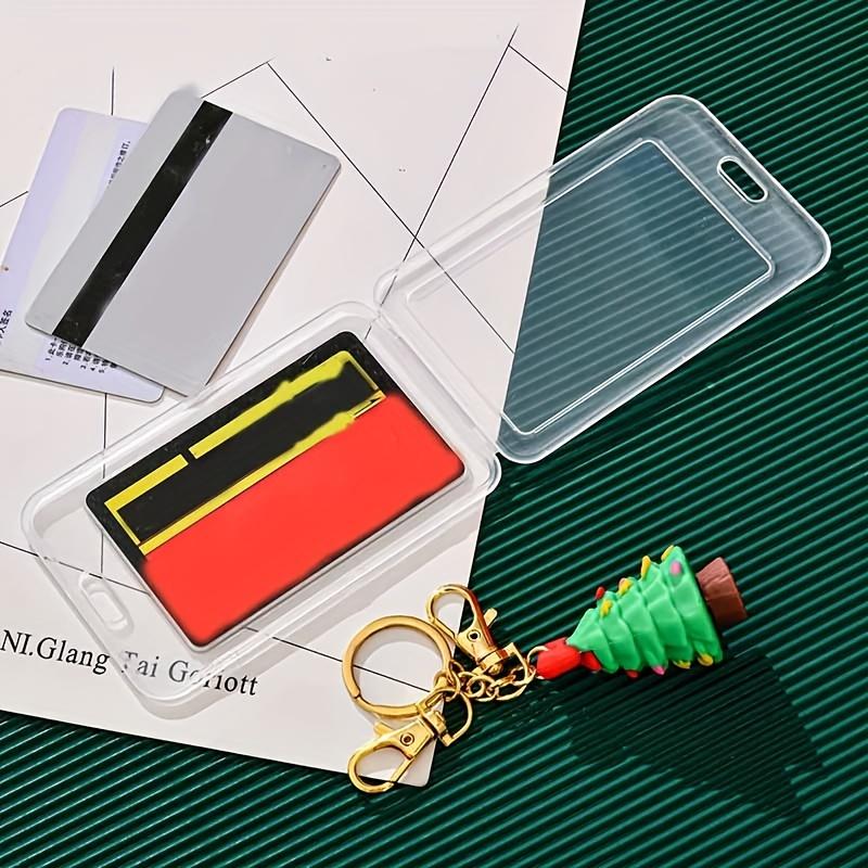 1PC Чехол для карты с брелоком для ключей, держатель для банковской кредитной карты, пластиковый мультяшный студенческий билет, держатель для автобусной карты