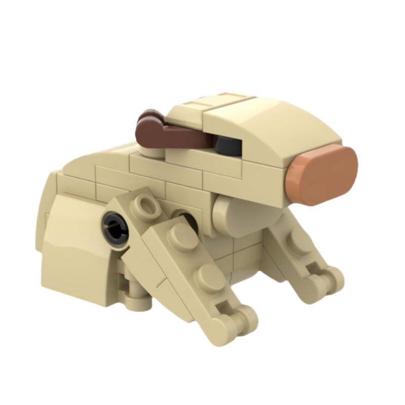 Building Block Spotted Dog Black And White Cat Kapibara Panda Animal Model Assembled Toy Compatible