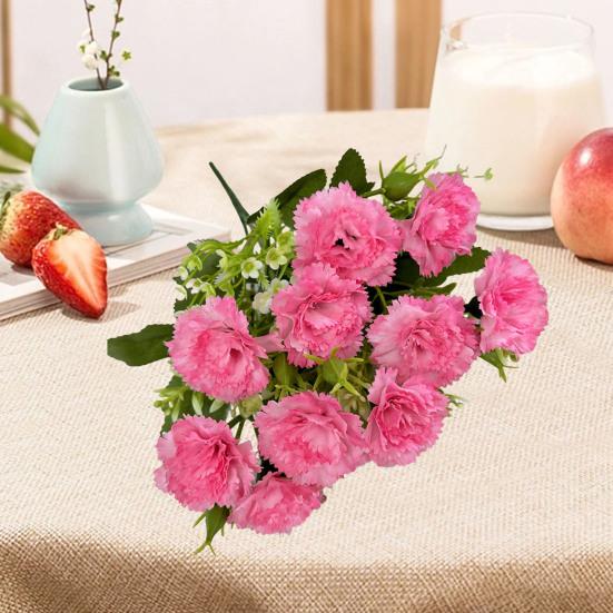 Искусственный цветок гвоздики со стеблем, центральная часть домашнего офиса, стол 10, свадебный искусственный цветок