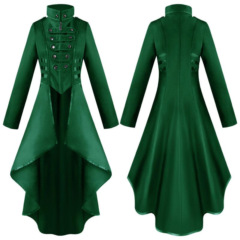 Women's Irregular Hem Lapel Tuxedo Vintage Long Top