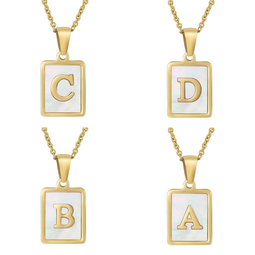 Ожерелье-буква из нержавеющей стали для женщин, европейский и американский стиль, модная бижутерия оптом