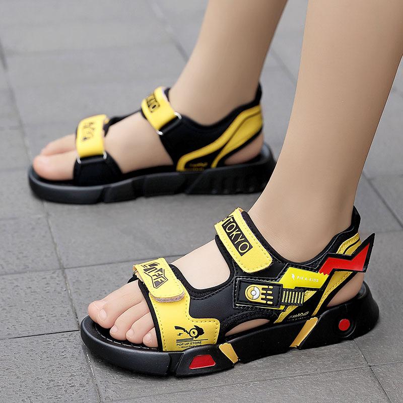 Детские сандалии мягкая подошва нескользящие и легкие 2025 новый летний сезон ученики начальной школы мальчики среднего и старшего возраста детская обувь