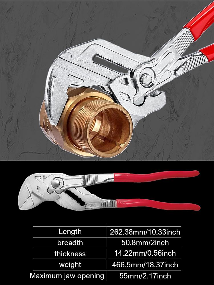 10 Inch Eagle Beak Wrench Water Pipe Pliers Multi-function Adjustable Spanner Press Clamp Large Opening Plumbing Household Tools