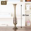 European Retro Peacock Vase Small Metal Alloy Gold Bronze Crafts Table Modern Home Decoration Flower Bottle Jug