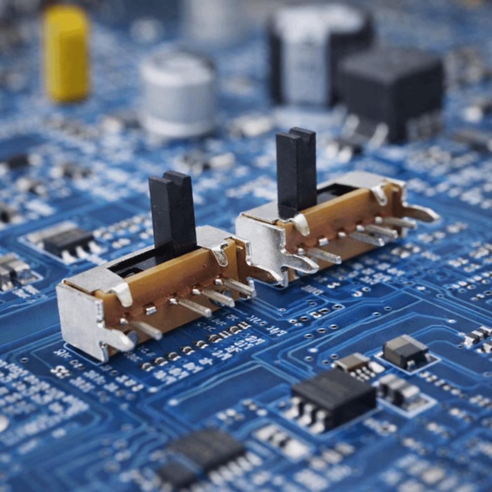 10pcs 0.5A SK13D07VG4 Slide Switches DC 50V Right Angle Slide Switches  Control Panels