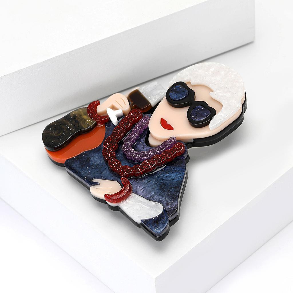 Дизайн Мода Акрил Бабушка Брошь Личность Творческий Женский Костюм Кардиган Корсаж Аксессуары Булавка