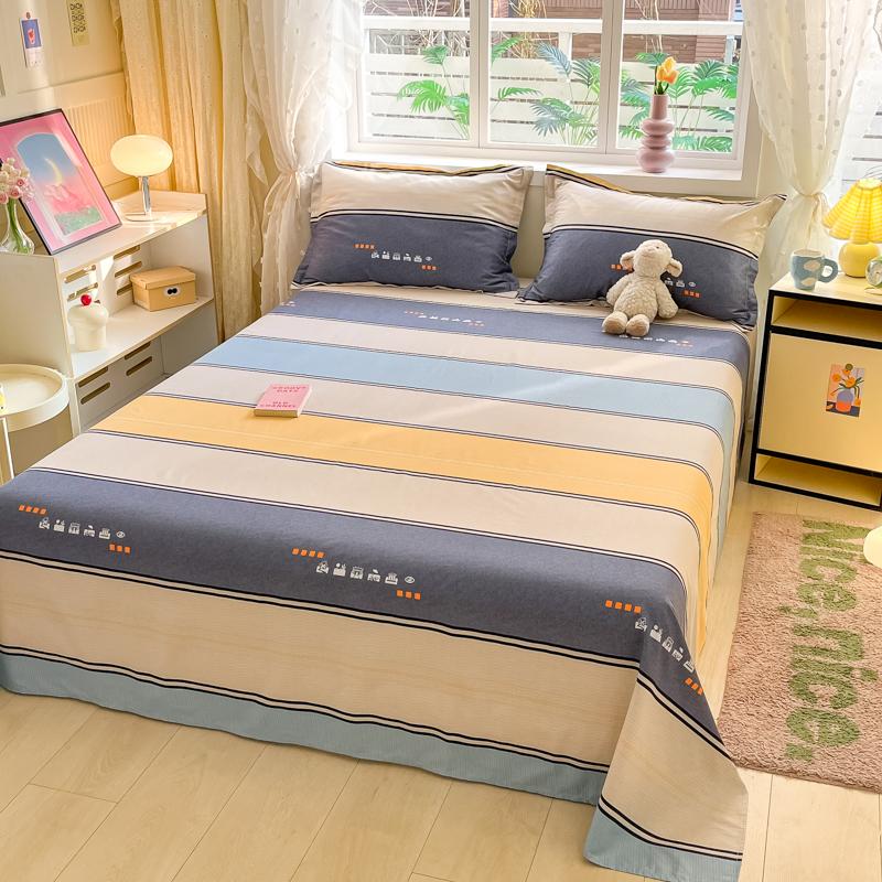 100% Cotton Flat Sheet Floral Style Bedsheet Skin-friendly Bed Linen Sabanas Para Cama Home Bed Flat Sheets (No Pillowcase)