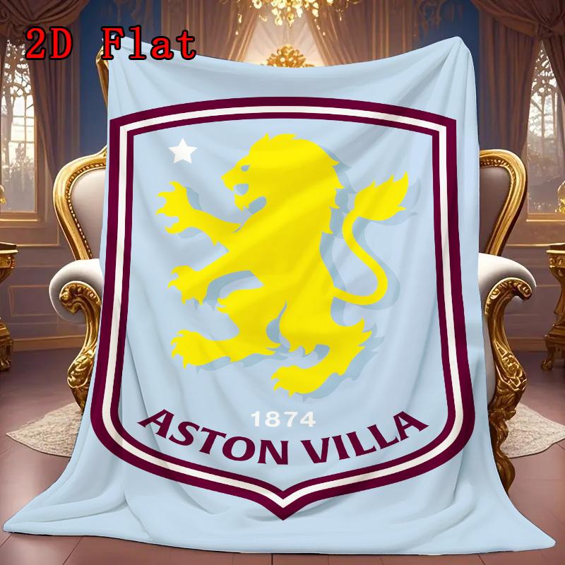 Aston Villa Pattern Flannel Blanket High quality All Seasons Warmth and Comfort Perfect for Christmas Gifts.