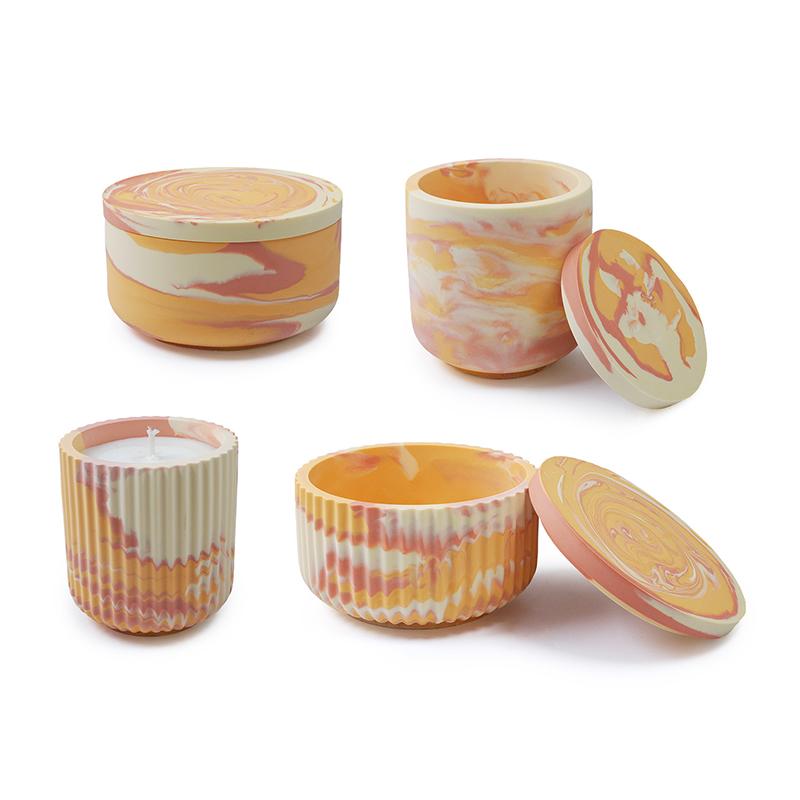 Гладкая покрытая банка, гипсовая цементная форма, полосатая чашка для свечей, силиконовая форма, зеркальная форма для капель
