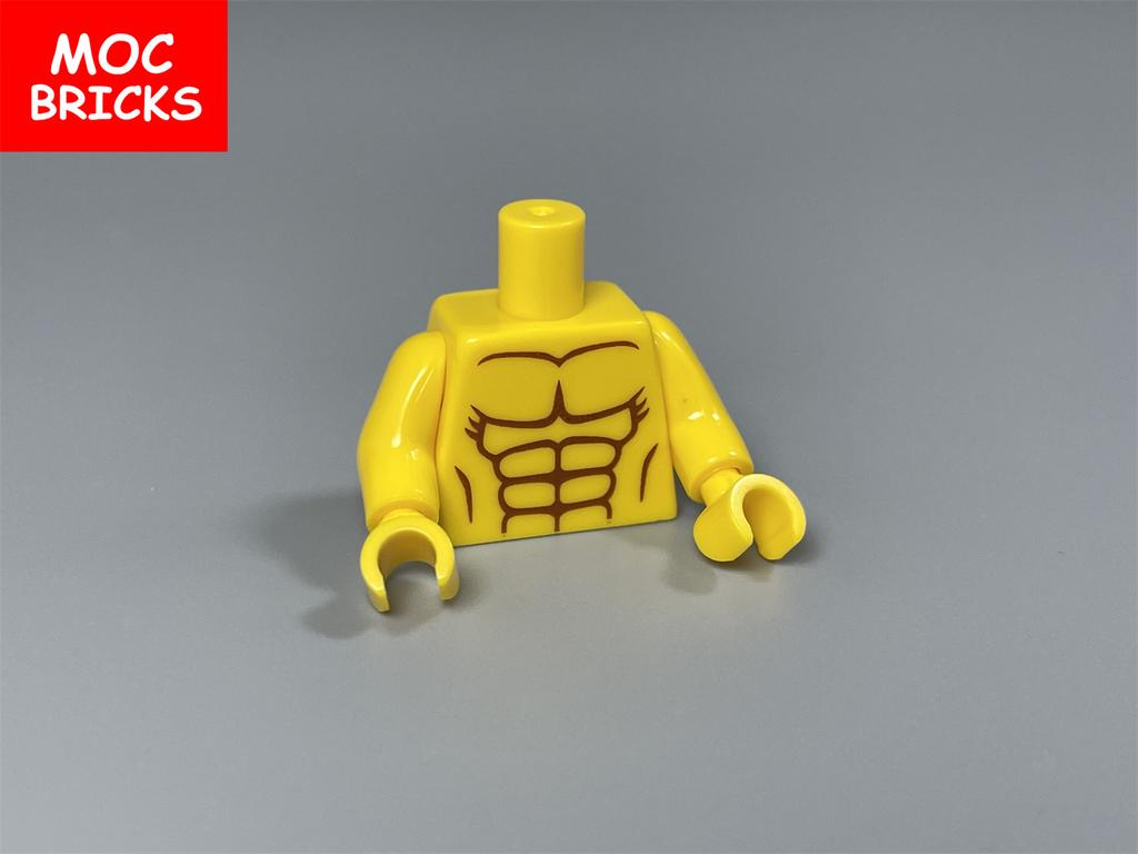 10 шт. Кубики MOC Торс Тело Мужчина Мышечные Штаны 4 см Деталь Фигурки Частицы Собранные Строительные Блоки Детские Игрушки