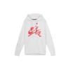 Jordan Мужская толстовка с капюшоном Jumpman Classics с принтом логотипа, утепленная флисом, белая BV6011-100