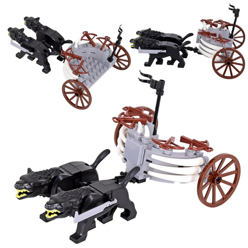 Medieval Orc Warrior Soldier LOTR Big Figure Uruks Warg Chariot Mount Building Blocks Bricks 3 Styles toys Gift for Collectors