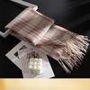 Fashionable and Sweet Plaid Imitation Cashmere Scarf for Women Independent Station Korean Style Versatile Cold Proof and Warm Scarf