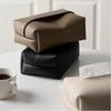 Artificial Leather Tissue Box Desktop Decoration Napkin Holder Tissue Storage Box  Living Room
