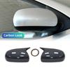 1 Pair Car Rear View Driver Passenger Side Mirror Cover Cap Overlay Black for Kia Forte Cerato K3 Mirror Covers