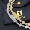 NUOYA Позолоченное Полностью Усыпанное Цирконами Колье-Чокер Iced Out Алмазная Цепь Со Звеньями Крест Цветочный Дизайн Блестящие Хип-Хоп Украшения