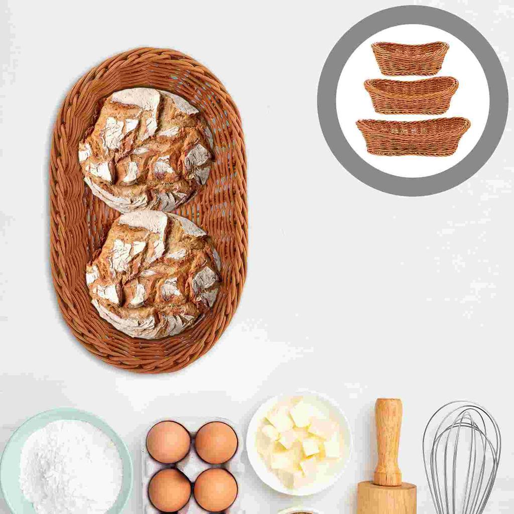 Plastic Woven Fruit Basket Tabletop Snacks Serving Bread Container Household Dessert Tray Mexican Candy Veggie Organizer