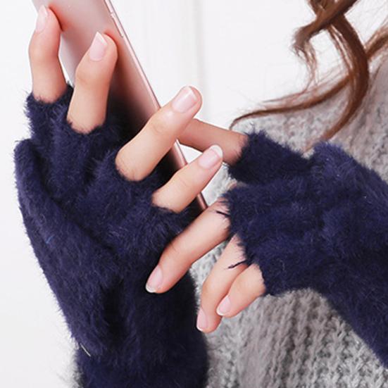 1 пара женских митенок, теплые, толстые, зимние, трансформирующиеся