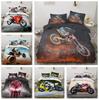 3D Motorcycle Bedding Set Men's and Boys' Down Duvet Covers Pillowcases 2/3pc Single Double Bed Duvet Cover Set Teens Gift