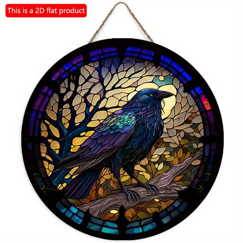 1 шт. 2d плоский круглый деревянный плоский знак - 20 см Знак с изображением птицы павлина, украшение для офиса и дома, подарки на День матери, настенные декоративные элементы на День благодарения