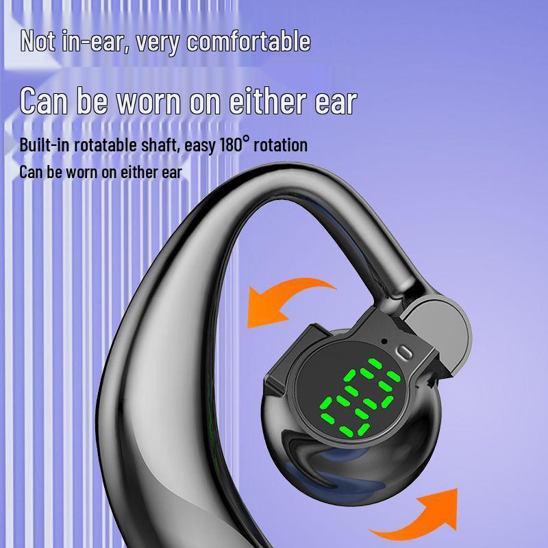 Поворотная Bluetooth-гарнитура с одним ушным крючком и светодиодным дисплеем