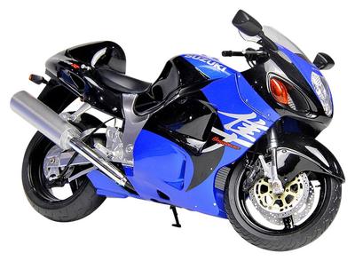 ЖК-МОДЕЛИ Масштаб Suzuki GSX1300R Hayabusa 2001 и Черный Готовый продукт 1/12 (Синий цвет)