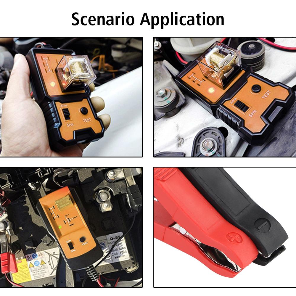 Тестер аккумулятора автомобиля, тестер напряжения, тестер автомобильных реле, универсальный 12 В, светодиодный индикатор, автомобильный электронный тестер реле