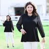 Plus Size Women's Fashion Chiffon Thin Cover Meat Long Sleeve Blouse