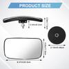 Universal Magnetic Forklift Rearview Mirror 8.2X4.8", Square HD Wide-Angle Convex Mirror Suitable For Tractors, Forklifts - 2 Pcs