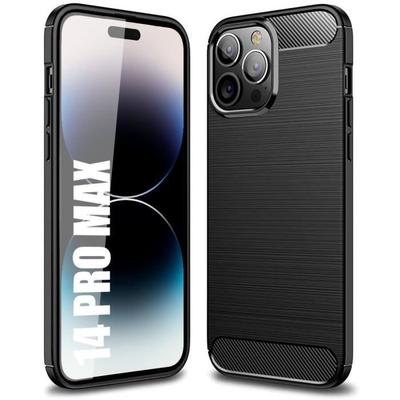 Защитный чехол - BOOLING - для iPhone 14 Pro Max - Черное углеродное волокно - Ударопрочный - Ультратонкий