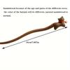 1pc Vintage Sandalwood Cat Hairpin with Bell - Elegant Wooden Hair Stick for Women and Girls,