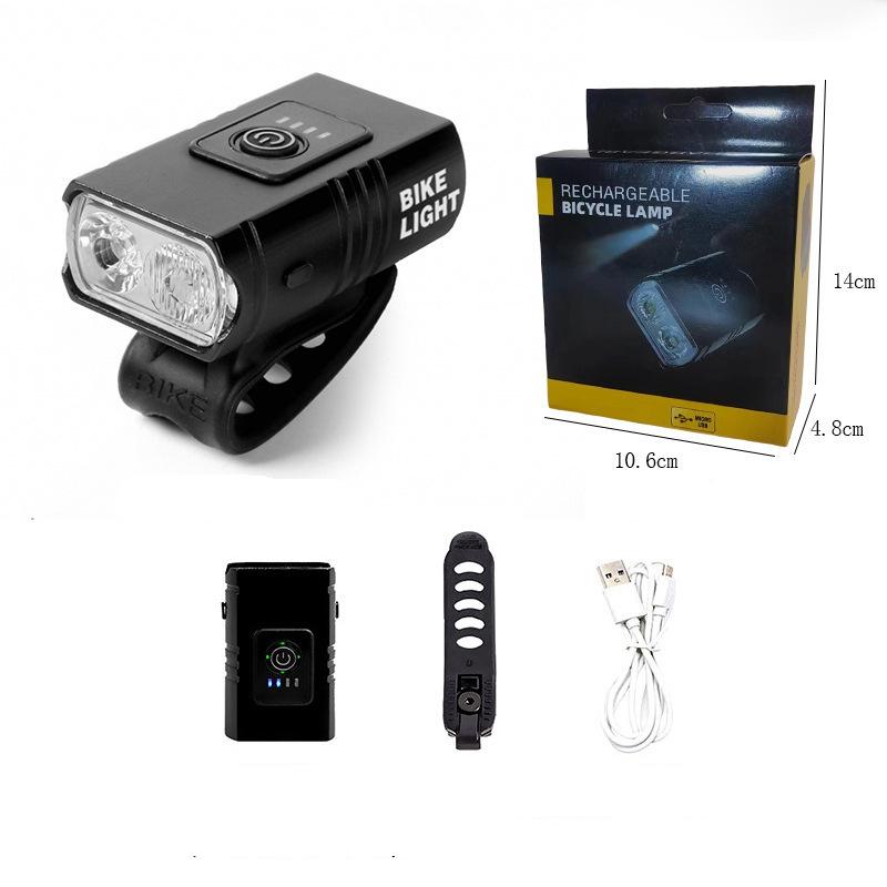 Front Bike Light USB Rechargeable Power Display Bicycle Led Light Waterproof Bicycle Headlight Flashlight Cycling Accessories