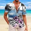 Men's Hawaiian Floral Shirts  Button Down Tropical Holiday Beach Shirts