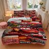 3Pcs Cars Movie Collage Bedding Sets For All Sizes New 3D Printed Bed Cover Comforter Duvet Cover Pillowcase Bedroom Decoration