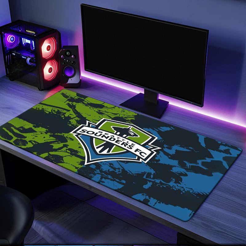 Seattle Sounders Fc Crest mouse pad, rubber base, esports desk mat, mouse pad for gamers and office use, gaming desk , easy to clean mat