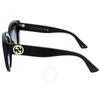 Gucci Grey Butterfly Ladies Sunglasses Gg0327s 001 52