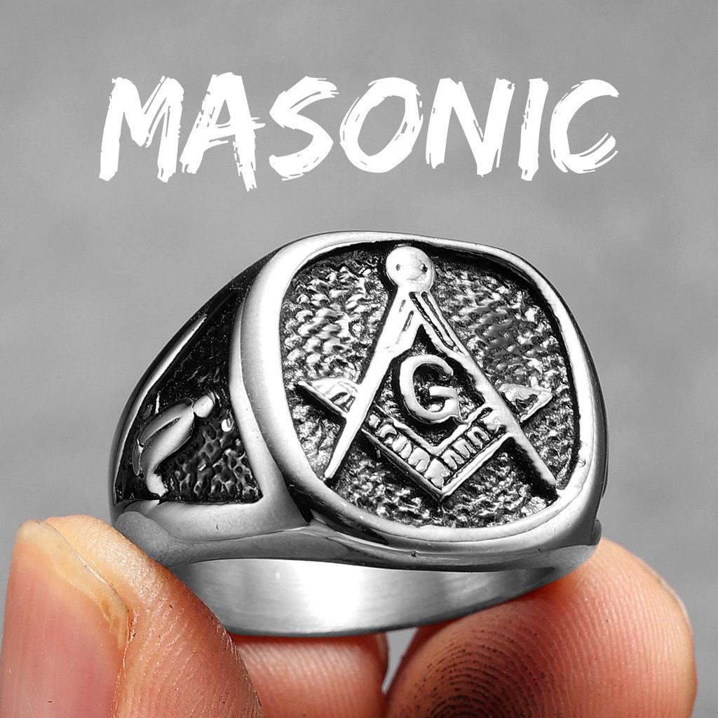 Роскошные масонские мужские кольца из нержавеющей стали, ювелирные изделия в стиле панк-рок, классные вещи, модные аксессуары для женщин, подарок