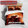 3pcs Duvet Cover Set (1*Duvet Cover + 2*Pillowcase, Without Core), Custom Name The Evil Dead Pattern Bedding Set, Home Bedroom Decor Gift