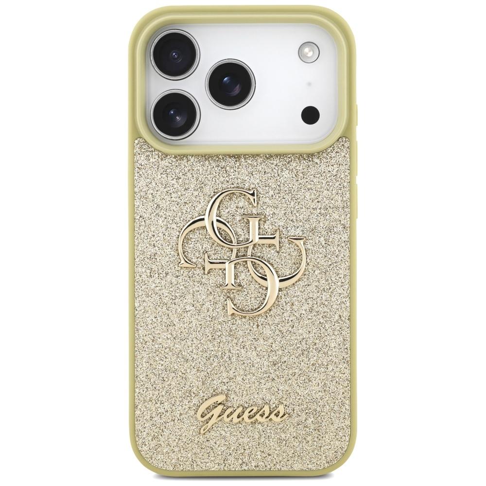 Guess Fixed Glitter Big 4G case for iPhone 17 Pro gold