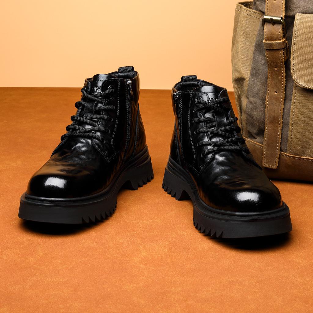 2025 бархатные ботинки Мартина зимние мужские высококлассные высокие мужские ботинки тренд универсальные холодостойкие мужские ботинки износостойкие