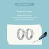 WOSTU 925 Sterling Silver Vintage Pattern Hoop Earrings Women Classicial Round Wedding Party Earring Pendientes Anniversary Gift